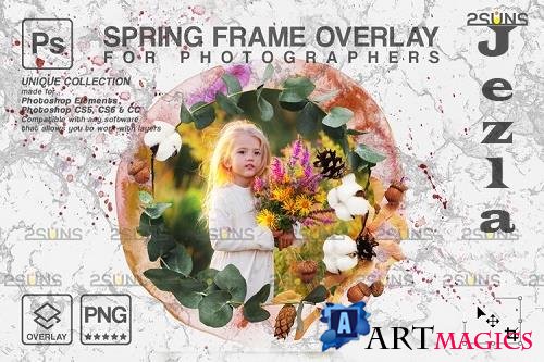 Spring flower digital frames overlay Easter - 1224270