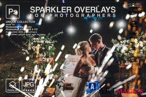 Wedding sparkler overlays, Sparkler overlay, Christmas overlay V9 - 1133242