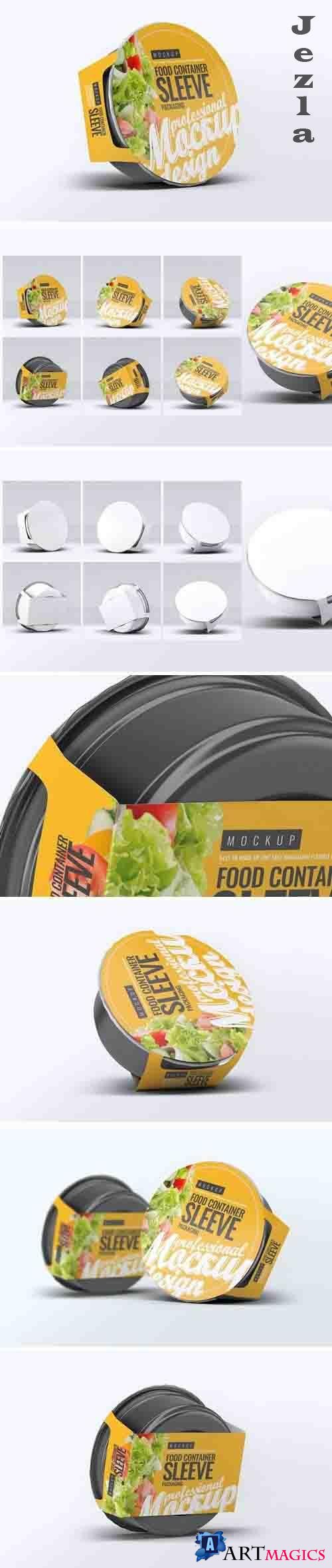 Food Container Sleeve Packaging Mock-Up v.1