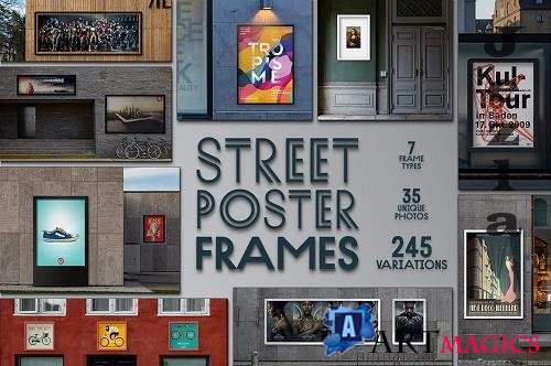 CreativeMarket - Street Poster Frames - 35 mockups 3362780