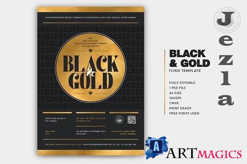 Black and Gold Flyer Template V23 - 5937925