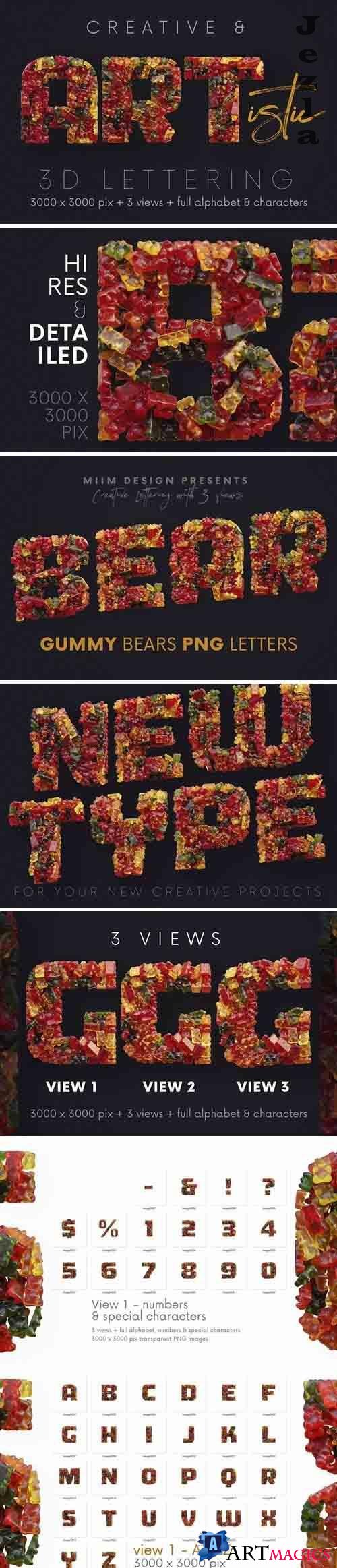 Gummy Bears - 3D Lettering - 5876670