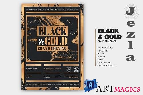 Black and Gold Flyer Template V24 - 5946079