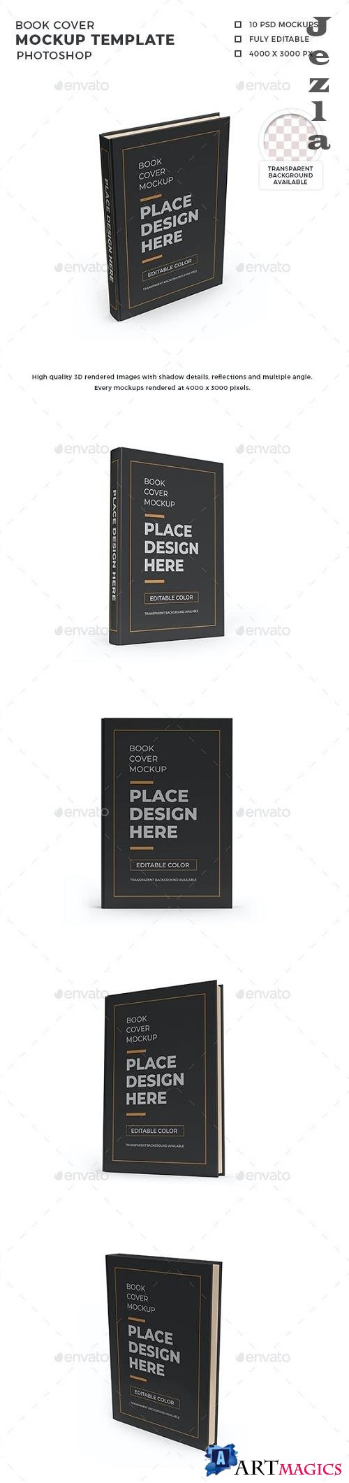 Book Cover 3D Mockup Template - 30816700
