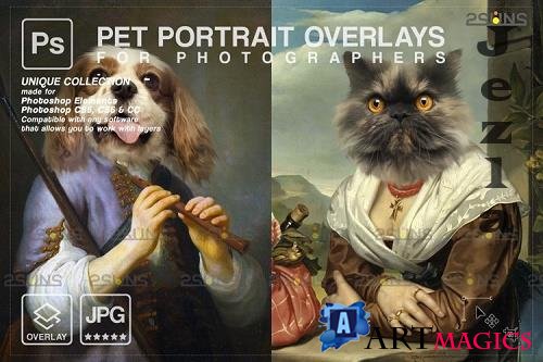 Royal Pet Portrait templates vol.16, Pet Painting - 1133445