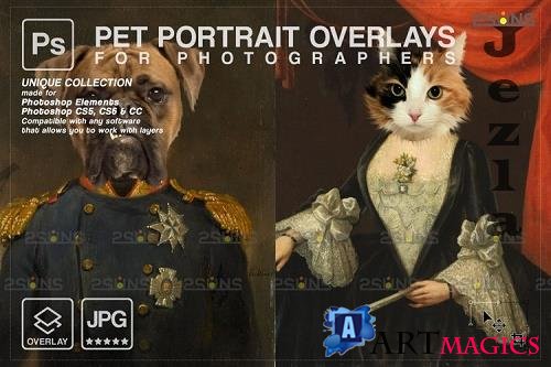 Royal Pet Portrait templates vol.20, Digital pet art - 1213590