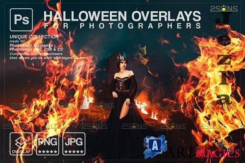 Halloween overlay & Halloween photoshop fire V40 - 1133003