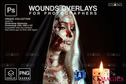 Wounds and scars Blood splatter photoshop overlay v35 - 1132998