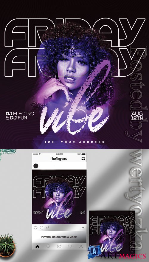 Friday Vibe - Premium flyer psd template