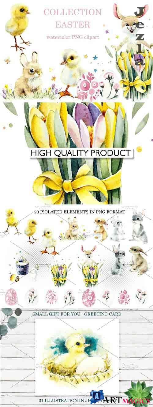 Collection Watercolor Easter - 6035623