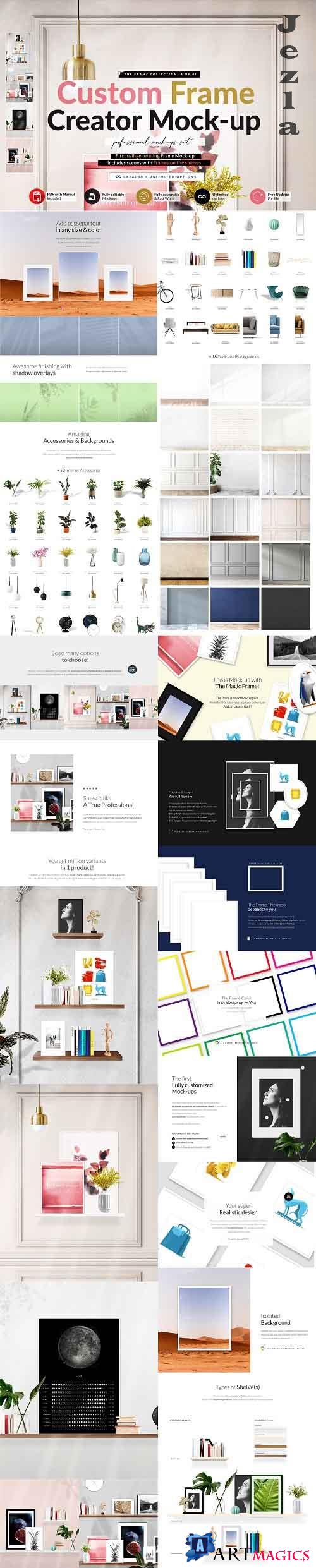 CreativeMarket - Automatic Frame with Shelves Creator 5827596