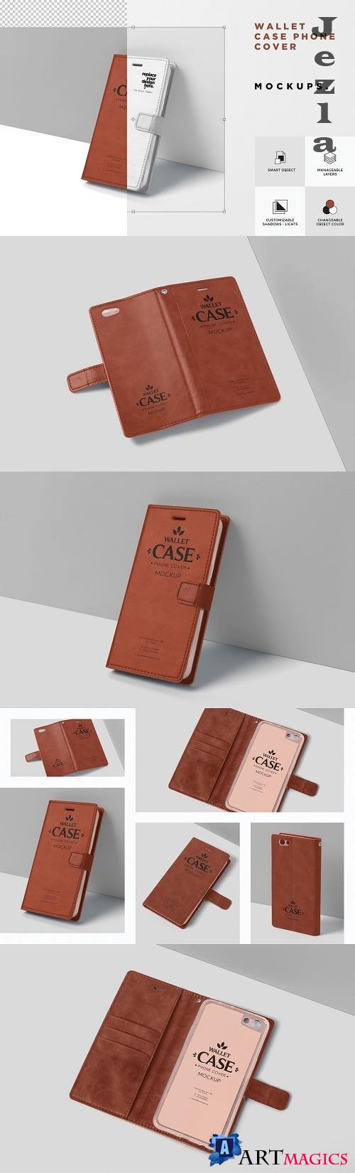 Wallet Case Phone Cover Mockup - 6072990