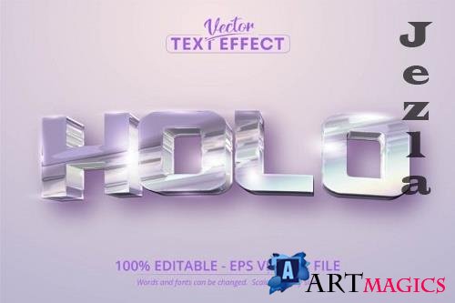 Holographic Style Editable Text Effect