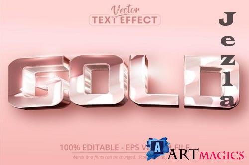 Rose Gold Editable Text Effect