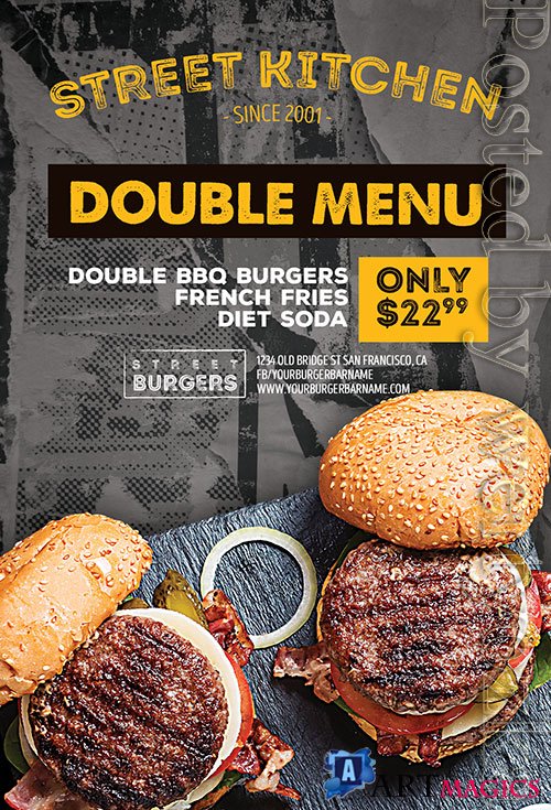 Burger Kitchen Flyer Template