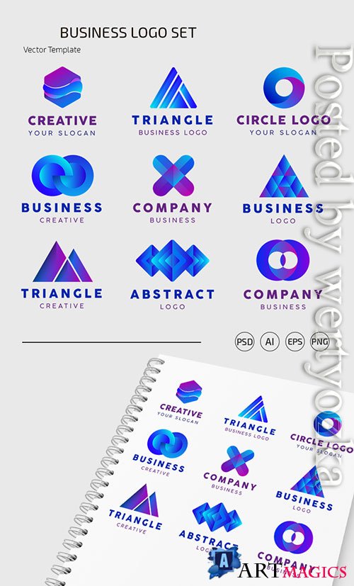 Business logo set template