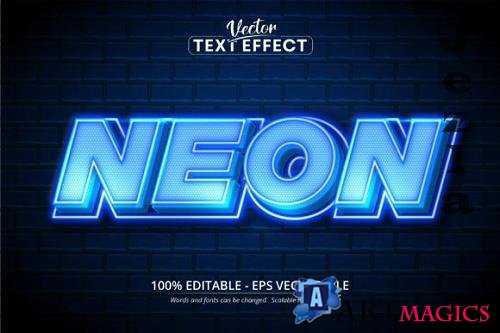 Neon text, Style Editable Text Effect