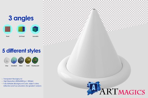 3d party hat icon psd design template