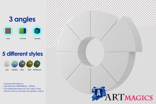 3d color wheel icon psd design template