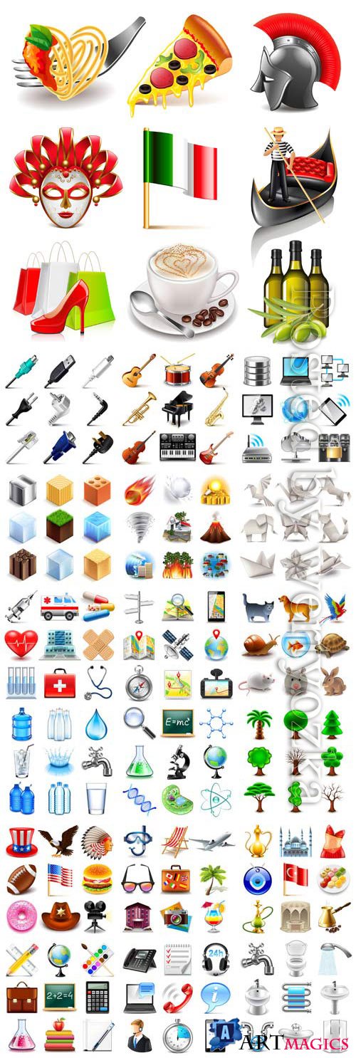 Icons set in vector