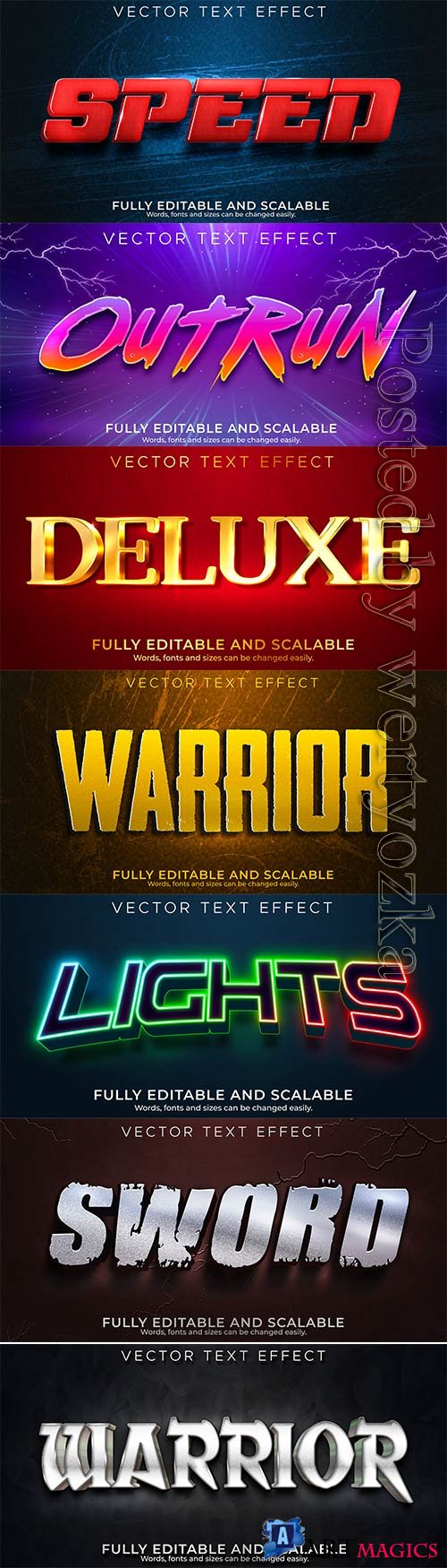 3d editable text style effect vector vol 373