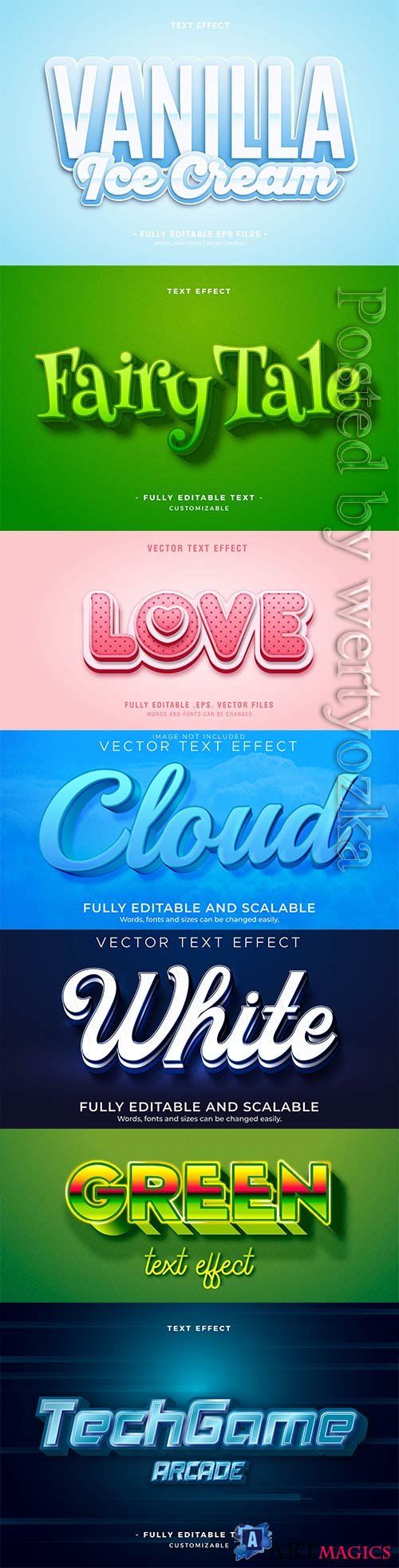 3d editable text style effect vector vol 370