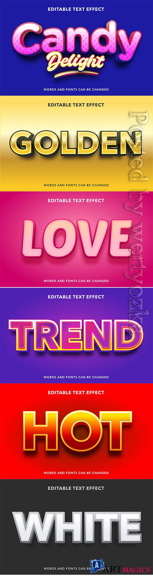 3d editable text style effect vector vol 383
