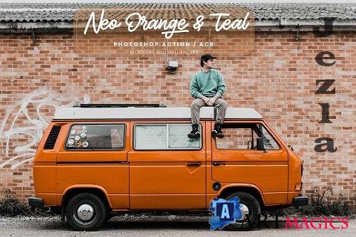 15 Photoshop Actions ACR Presets Neo Orange Teal - 1372403