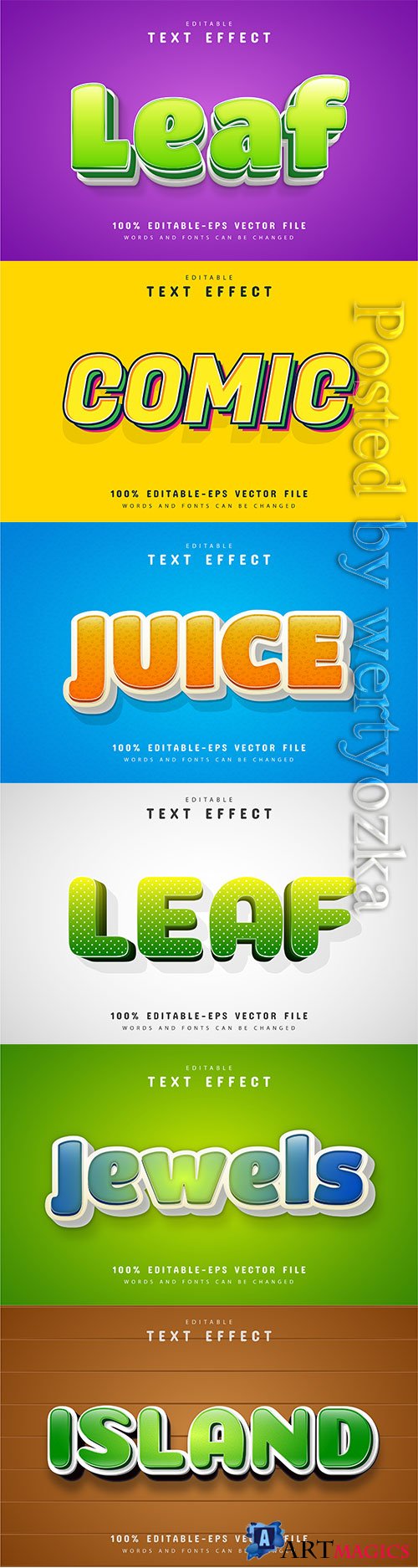 3d editable text style effect vector vol 406