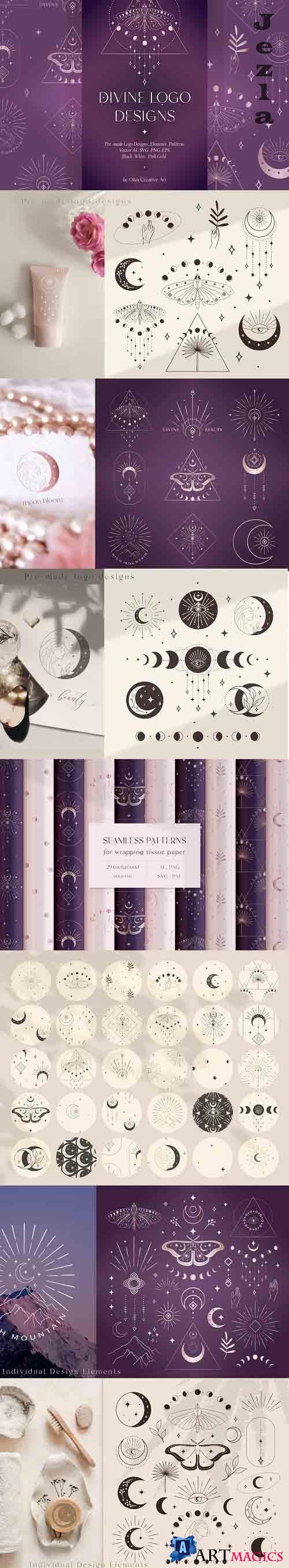 Divine Beauty Logo Designs, Elements and Patterns Collection - 6131969