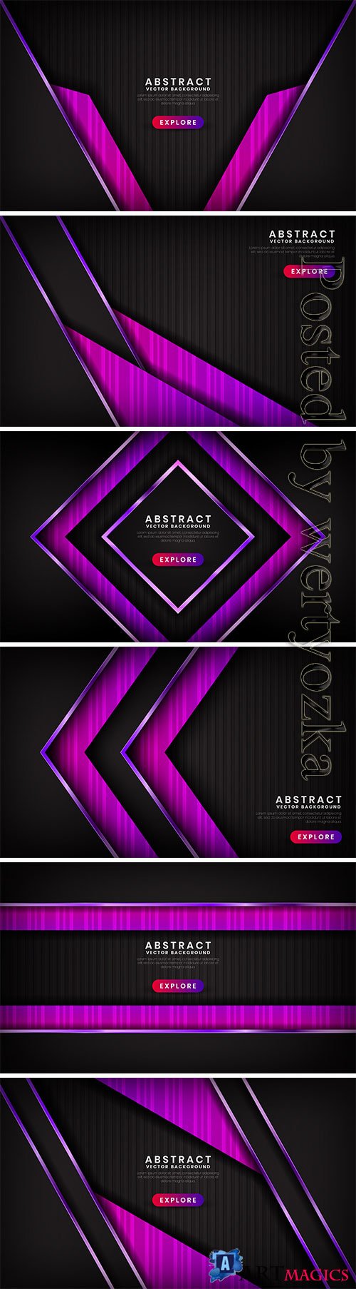 Abstract purple luxury background overlap layer with golden metallic lines effect