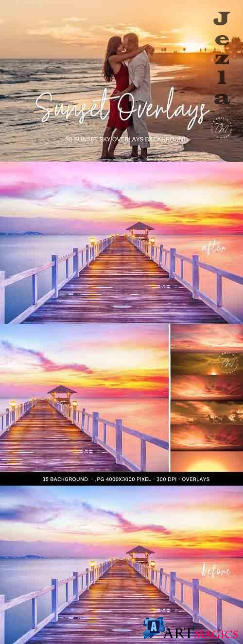 Sunset Sky overlays, Sunset overlays for photoshop - 1394680