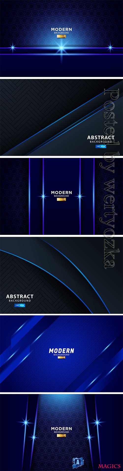 Abstract background with blue light
