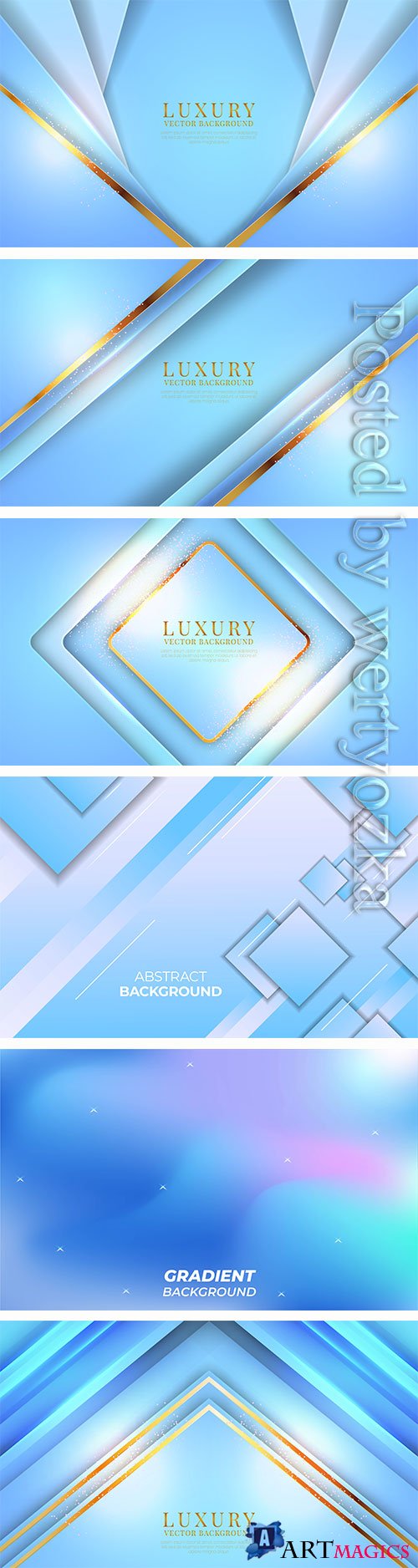 Bblue background with a blue and gold vector texture
