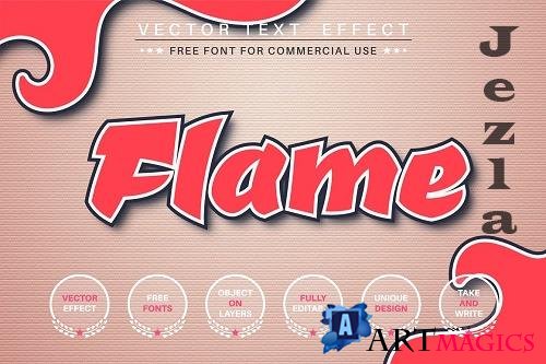 Flame graffiti - editable text style - 6188244