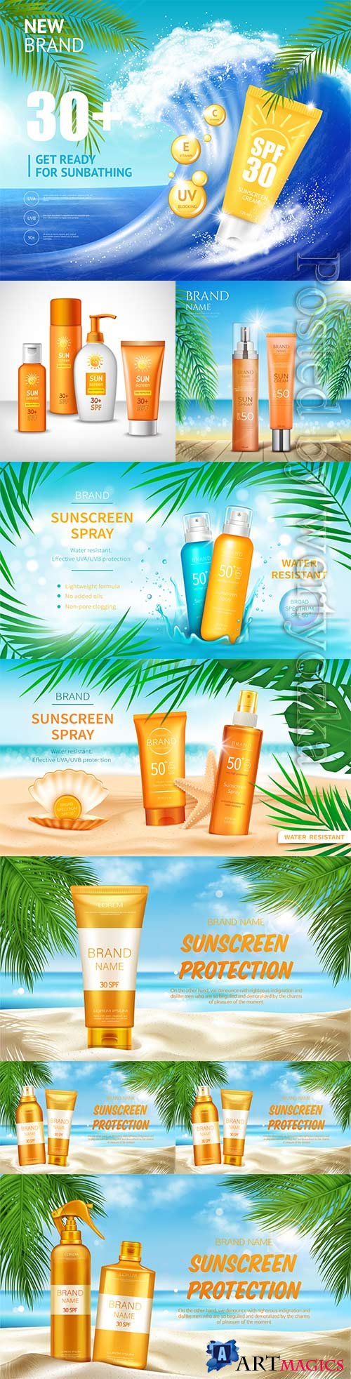 Sunscreen protection vector cosmetics