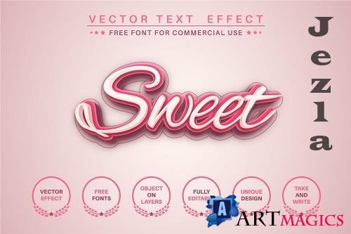 Sweet candy- editable text effect - 6207982