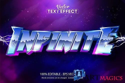 Infinite text, neon style editable text effect - 1408908