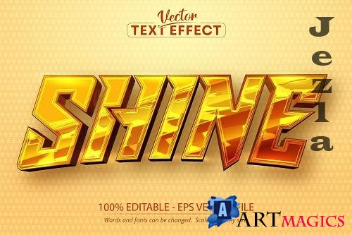 Shine text, shiny orange chrome color editable text effect - 1411617