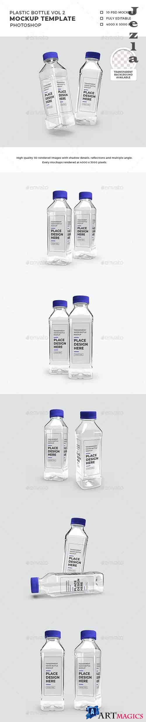 Transparent Plastic Bottle Packaging Mockup Vol 2 - 32552999