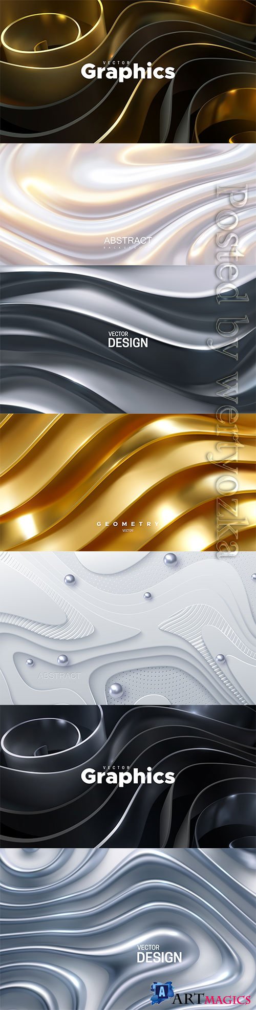 Luxury abstract vector backgrounds with golden lines