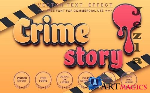 Crime story - editable text effect - 6223816