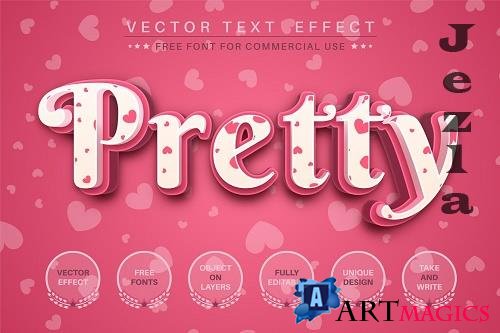 Pretty Love - editable text effect - 6225543