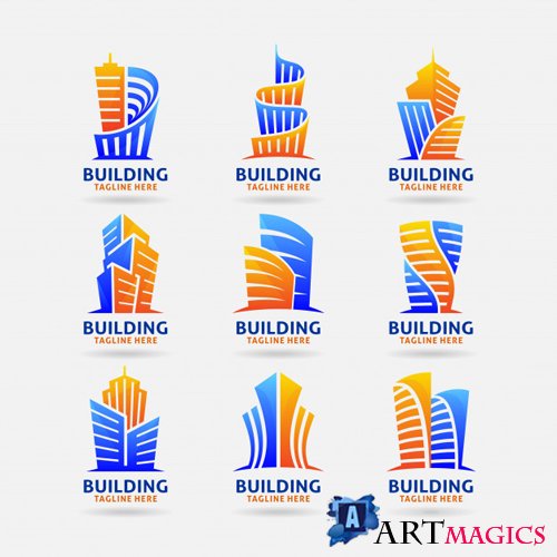 Collection of building logo vector design