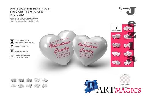 Valentine Heart Candy Mockup Template Bundle 2 - 1425345