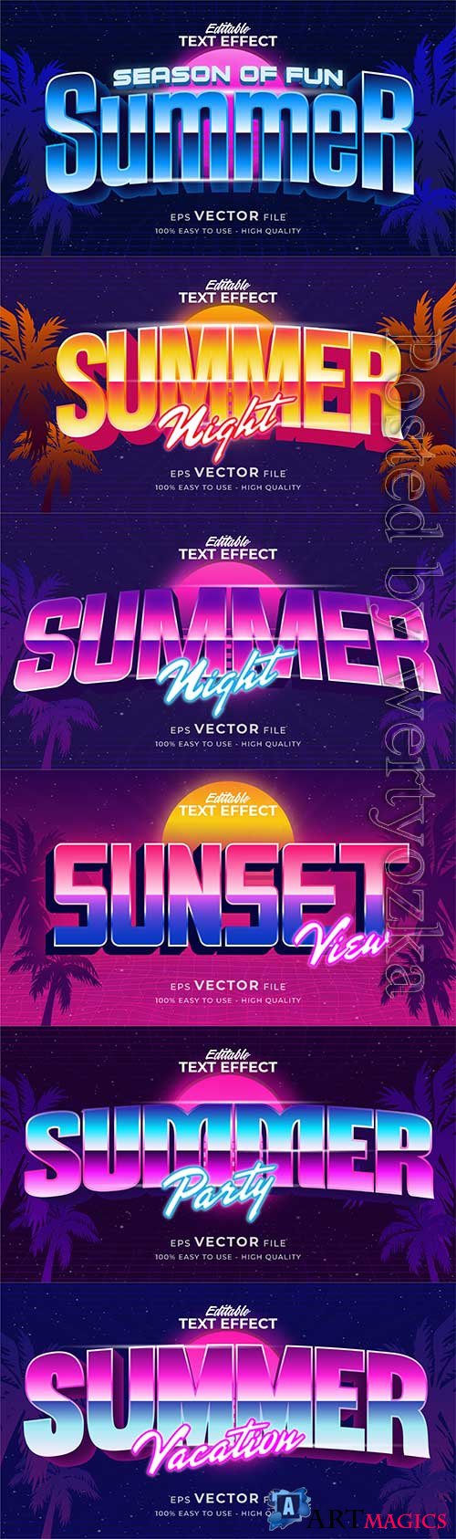 Retro summer holiday text in grunge style theme in vector vol 11