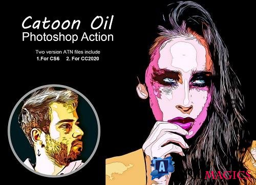 Cartoon Oil Photoshop Action - 5299110