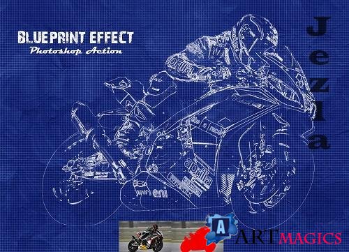 Blueprint Effect Photoshop Action - 5338560