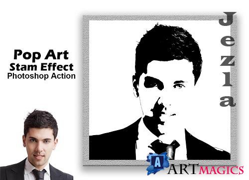 Pop Art Stamp Effect PS Action - 5180105