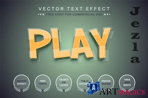 Play game - editable text effect - 6260492